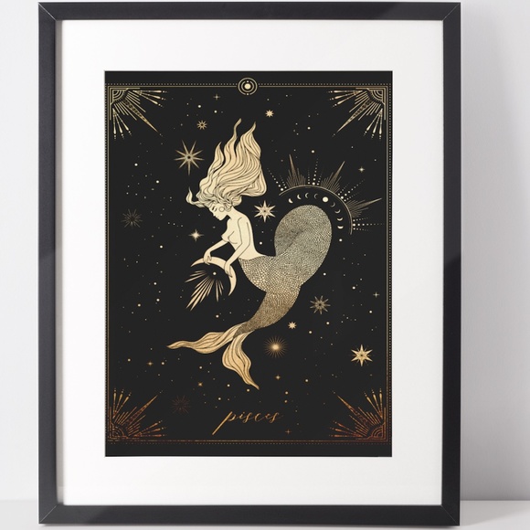 Other - Pisces Wall Art Celestial Zodiac Print Poster Unframed